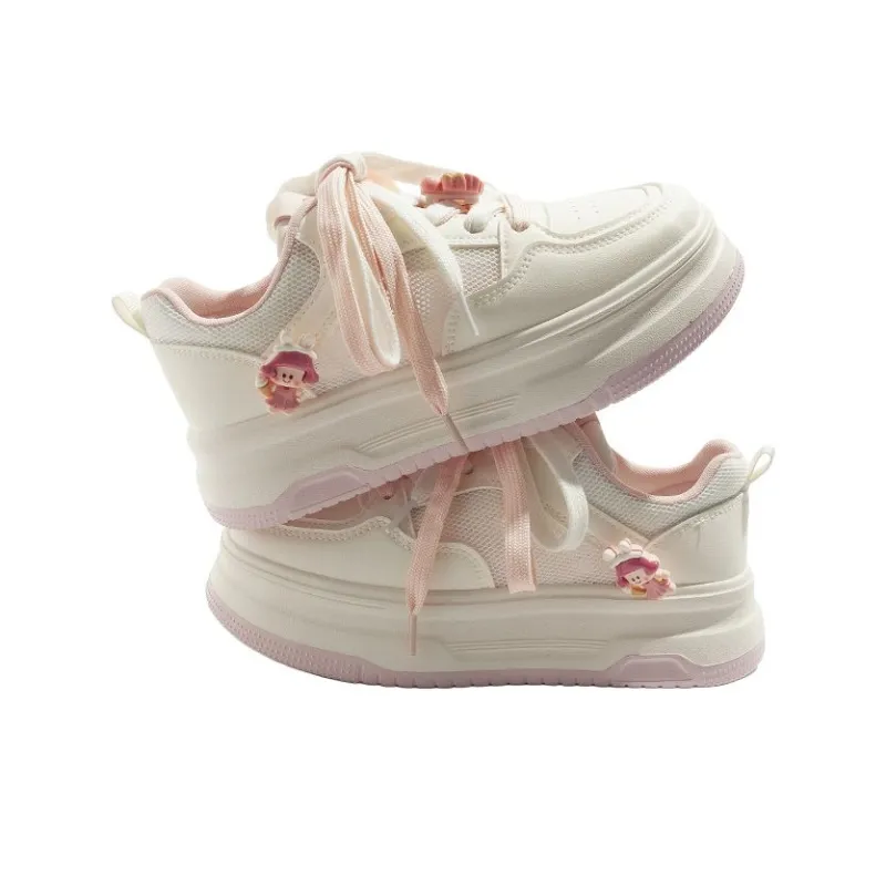 MEAKKEA Balanced, Lightweight, And Breathable Low Top Skateboard Shoes Women's Beige-2