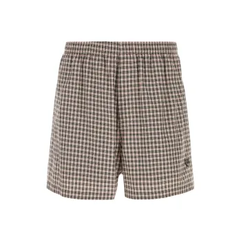 Balenciaga Logo Checked Shorts