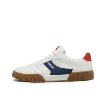 Warrior Coverage Abrasion Resistant, Breathable Low Top Skateboard Shoes Men's Beige Blue Red