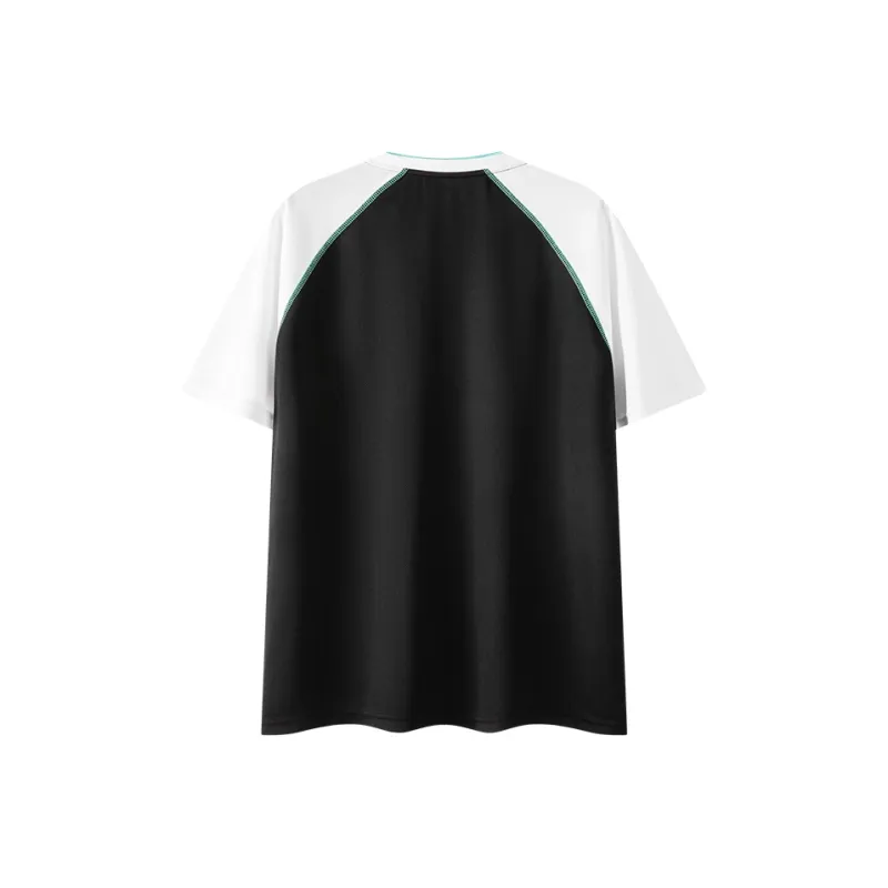 P.R IND Badminton Jersey Unisex Gradient Tee Style B Green Ink-1