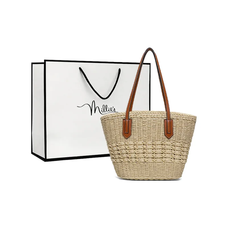 MILLIE'S Fabric Tote Bag, Shoulder Bag Regular Women's Khaki-0
