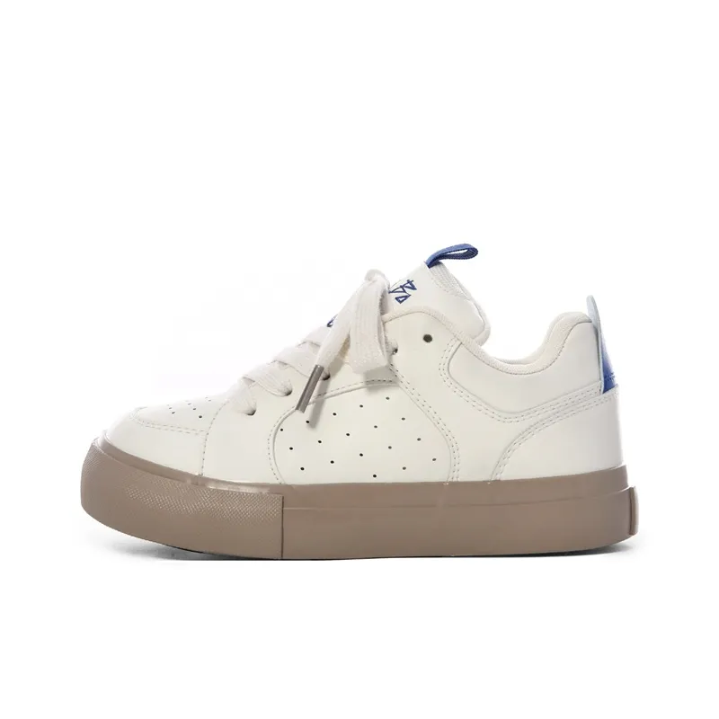 The New Age Family Low Top Skateboard Shoes Women's Milk Tea-0