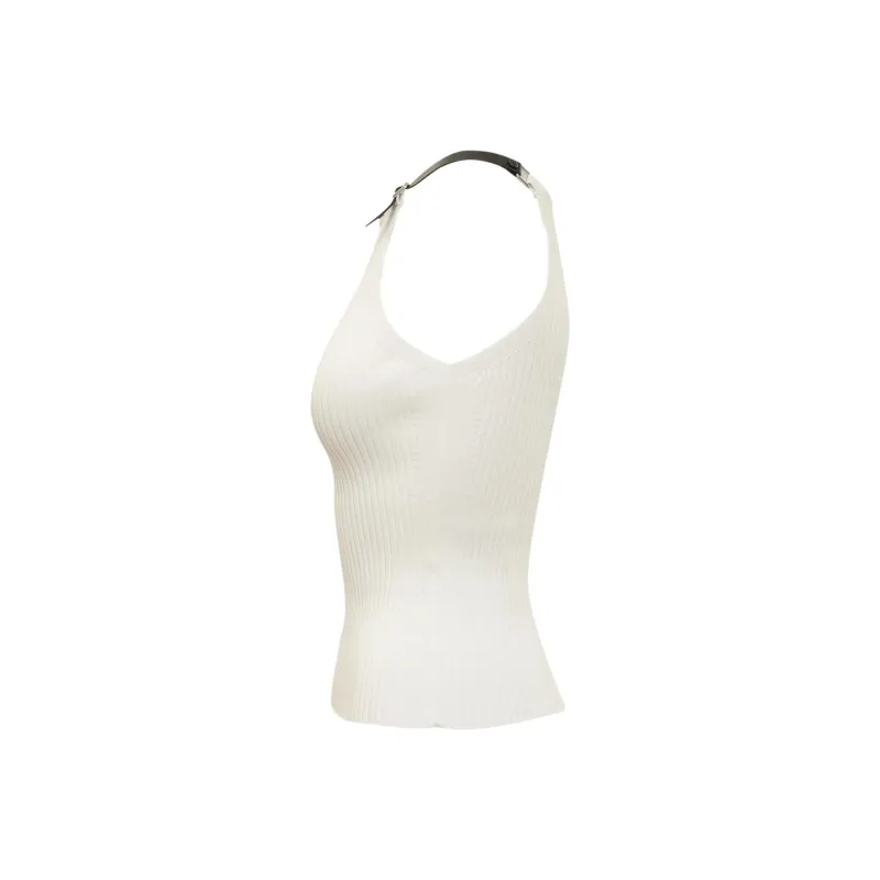 Buckle Rib Knit Tank Top-2