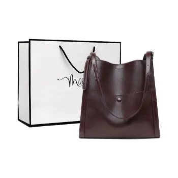 MILLIE'S Cow Leather Tote Shopping Bag Underarm Shoulder Bag Regular Women's Lilac