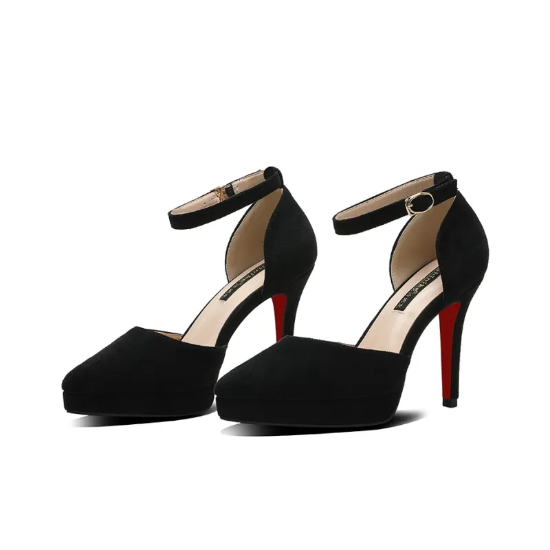 GOSO Slim Heel High Heels Women's Black-1