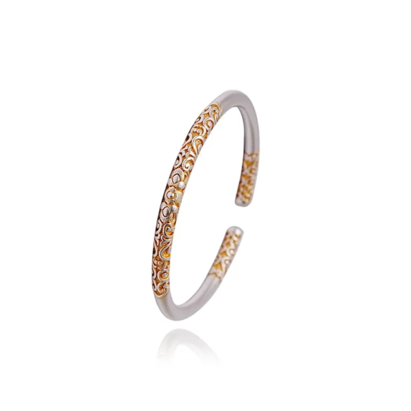 Moon Jewelry 999 Fine Silver Bangles Unisex-0