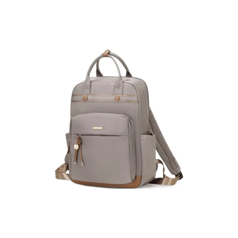 CORE BIRD Oxford Backpack Women's Apricot/Elegant Black/Ice Gray/Apricot Gray/Mint Green-7