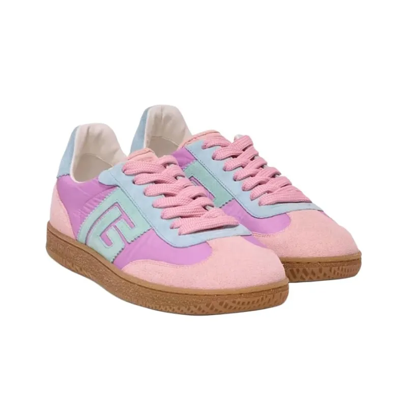 BALMAIN Swan Low Top Skateboard Shoes Women's Pink-2