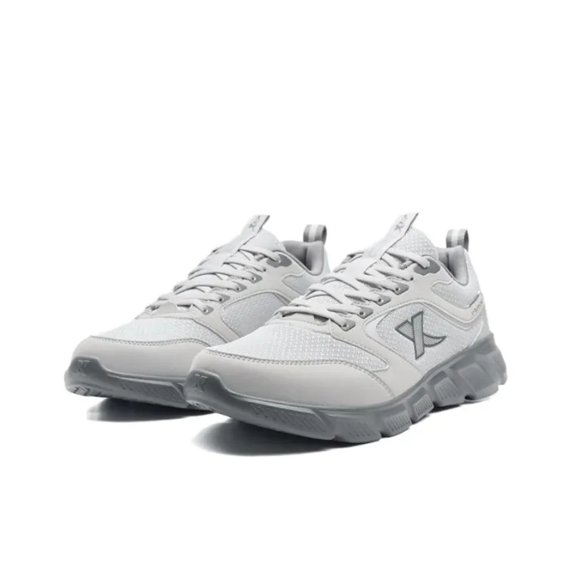 XTEP Coverage Slip Resistant Low Top Casual Running Shoes Men's Gray-1