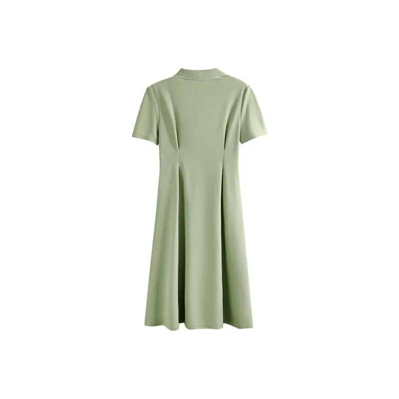 She Enjoys Short Sleeved Dress Women's-1