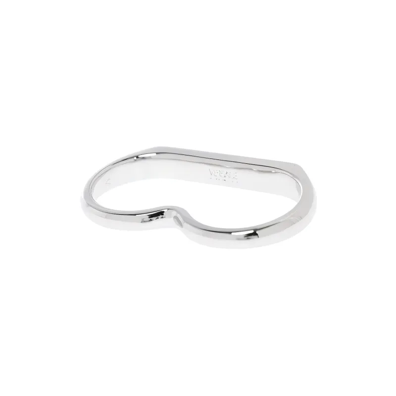 VERSACE Logo Engraved Two Finger Ring-1