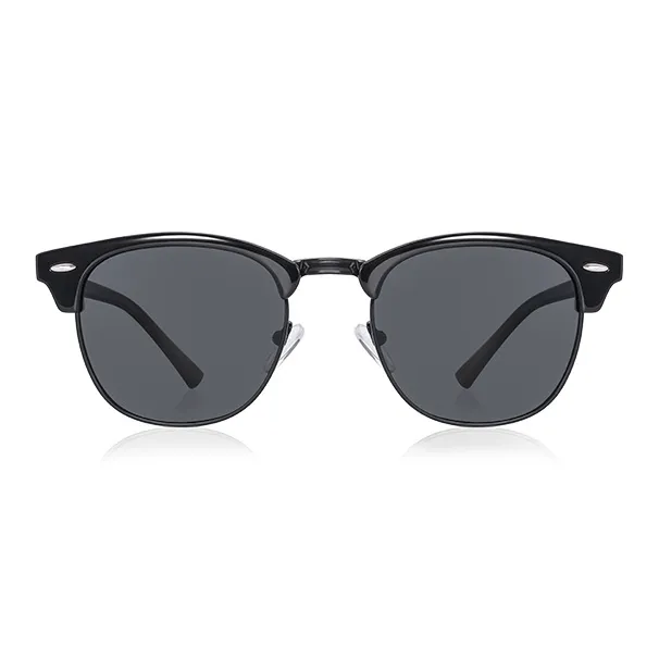 VEGOOS TR/Memory Plastic Metal Browline Sunglasses Unisex-1