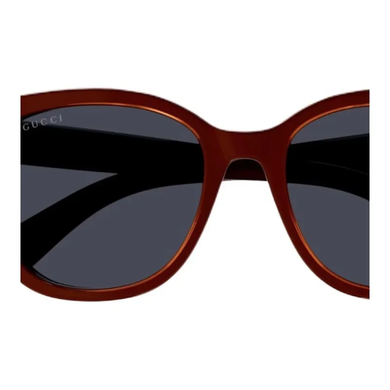 GUCCI Recycled Acetate Round Sunglasses Men's Red-1