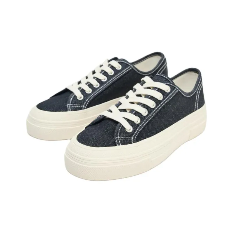 ZARA Low Top Skateboard Shoes Women's Blue-2
