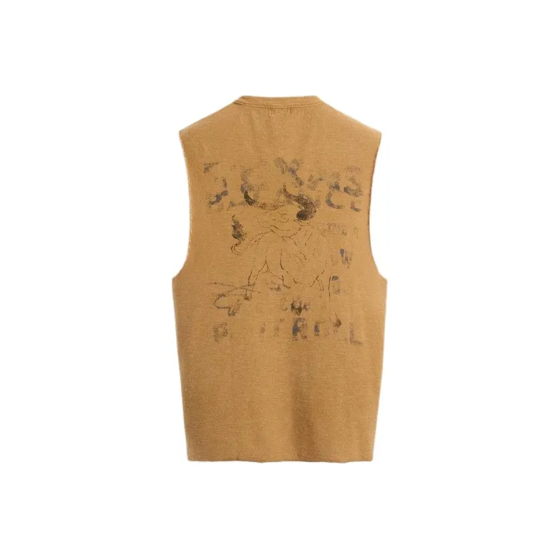 ZARA Tank Tops Men Mustard-1