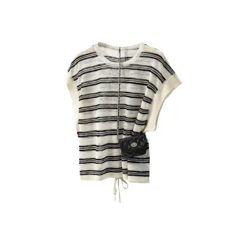 TOUCH Knitwear Women's White Black Stripes