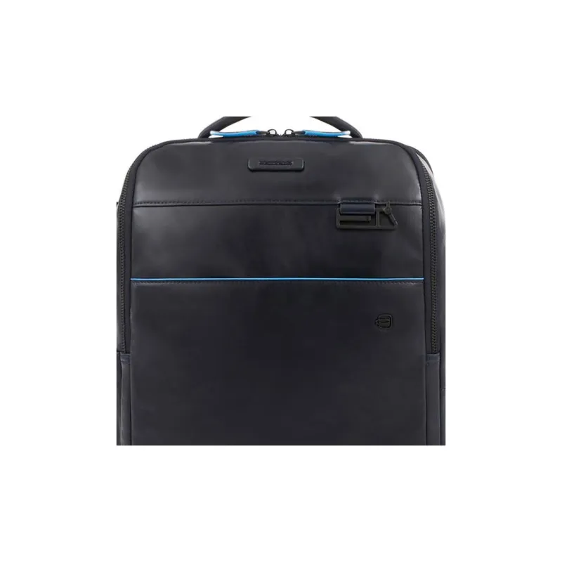 PIQUADRO Leather Backpack Unisex Blue-3