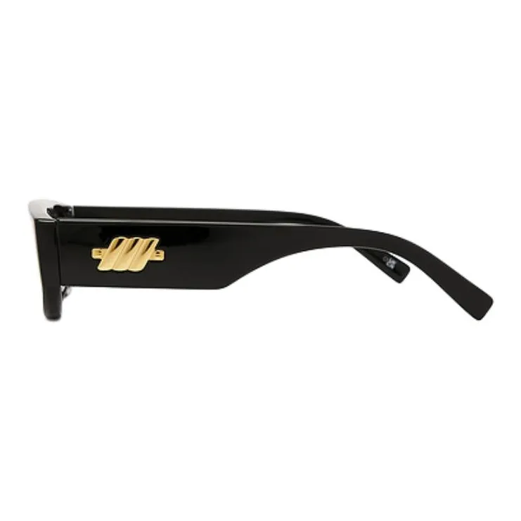 Le Specs Acetate Irregular Shape Sunglasses Women's Black-1