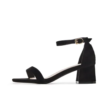 EXULL Q One Strap Sandals 5CM Women's Black