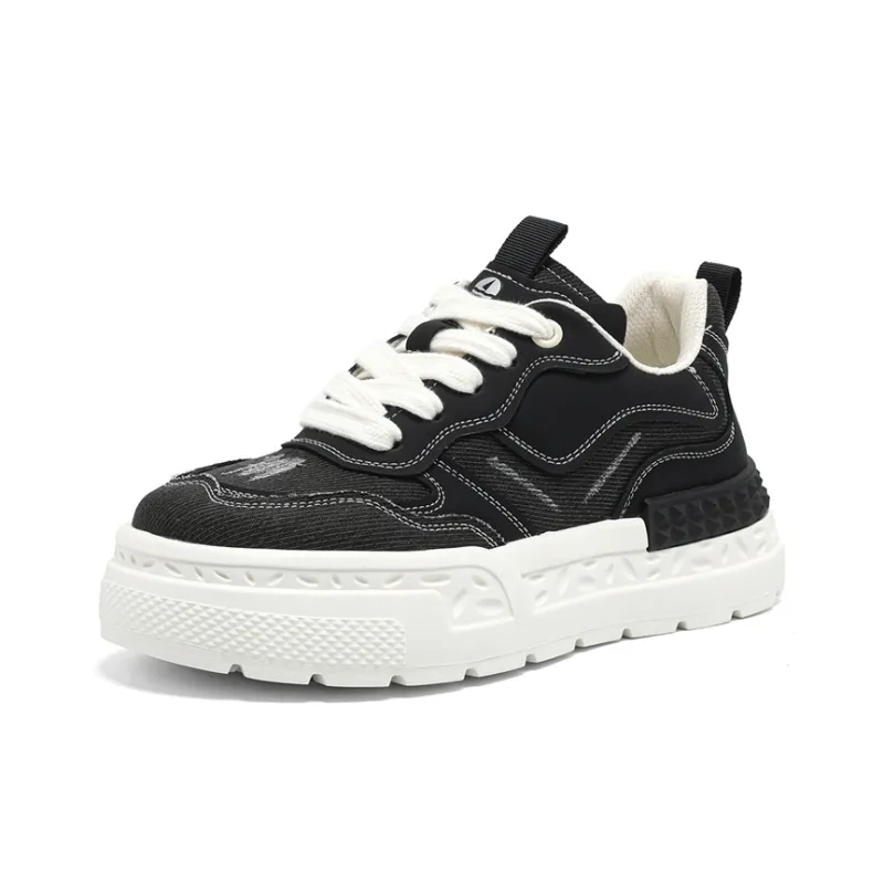 NAVIGARE Height Increasing Low Top Casual Shoes Men's Black-1