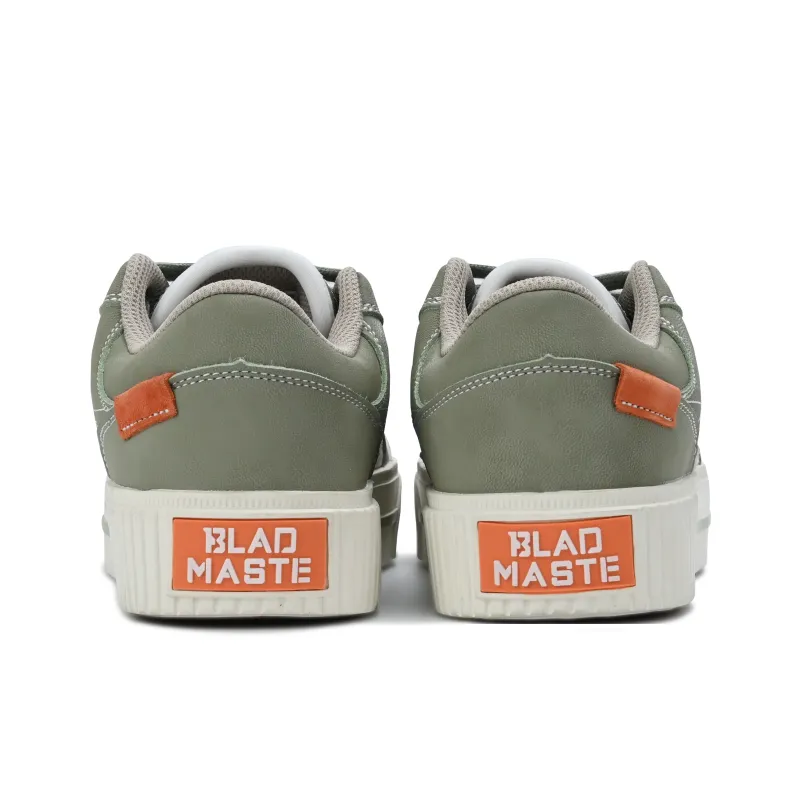 BladMaste Anti Slip And Wear Resistant Height Increasing Low Top Skateboard Shoes Unisex Oats Green-3