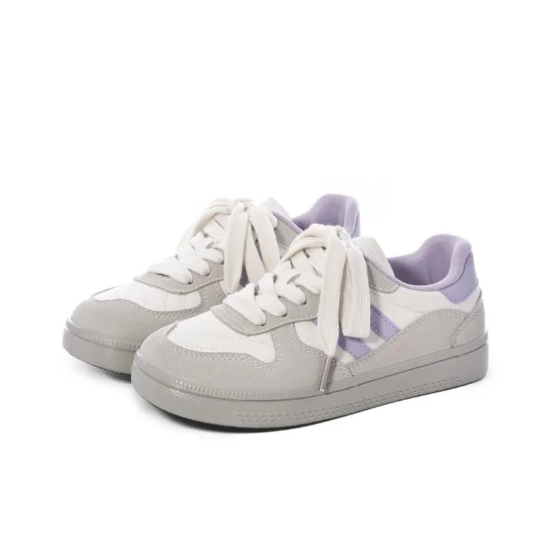 The New Age Family Low Top Skateboard Shoes Women's Gray Purple-1