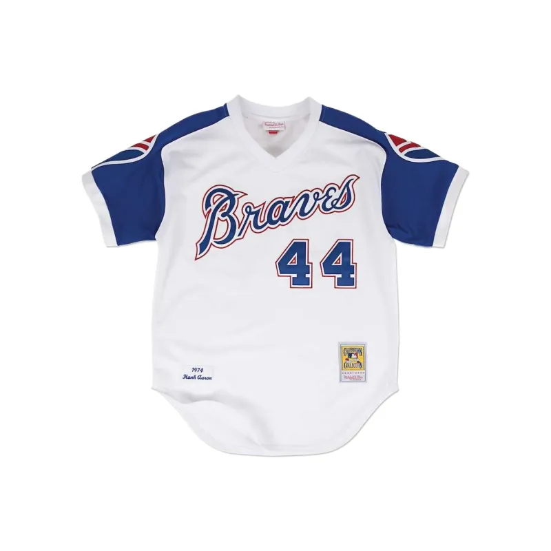 Mitchell Ness Atlanta Braves Cooperstown Collection 1974 Hank Aaron Authentic Jersey-0
