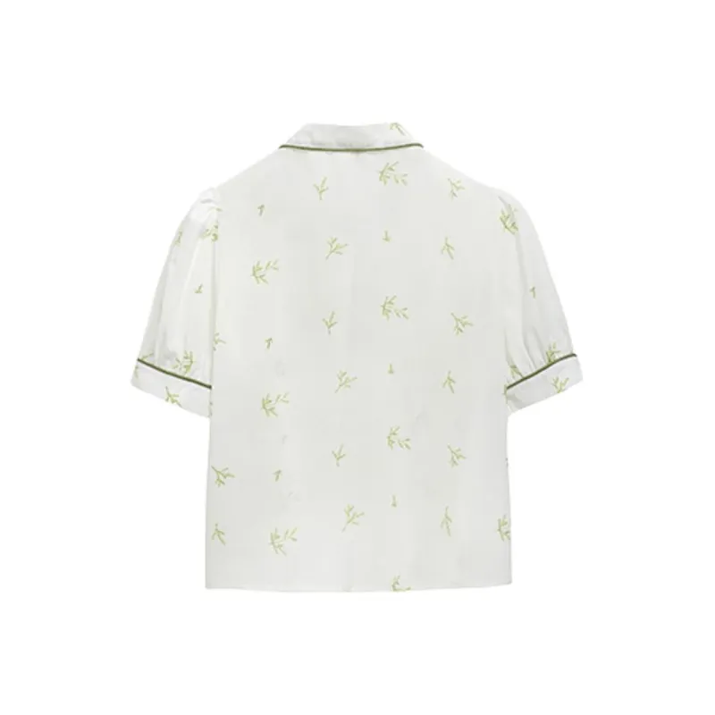 CZMO Shirts Women's Green Floral-1