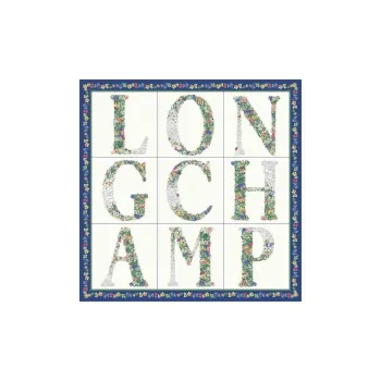 LONGCHAMP Silk Scarves Women's Marine Blue