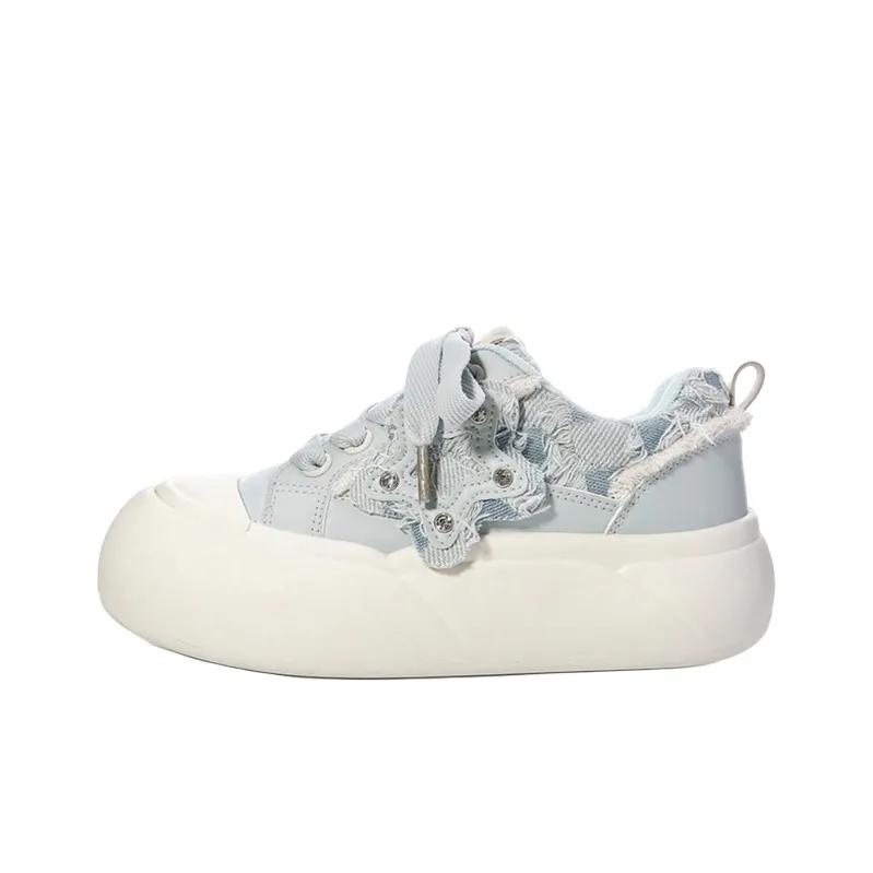 Ordifen Low Top Skateboard Shoes Women's Light Blue-0