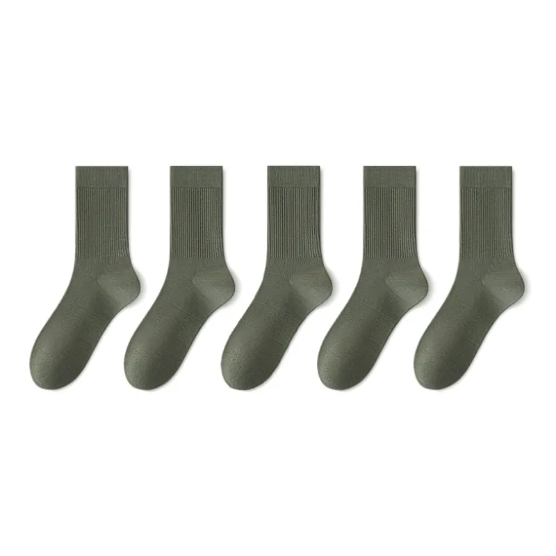 LUOLIAN Mid Calf Socks Men's 5 Pack-12