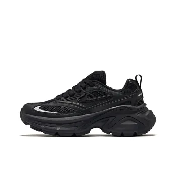 Erke Hongyu 2.0 Abrasion Resistant Breathable Low Top Chunky Sneakers Women's Jet Black