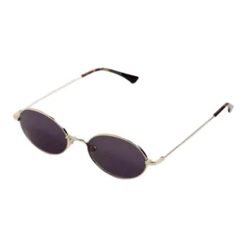 ZARA Metallic Nylon Oval Sunglasses Men's Gold