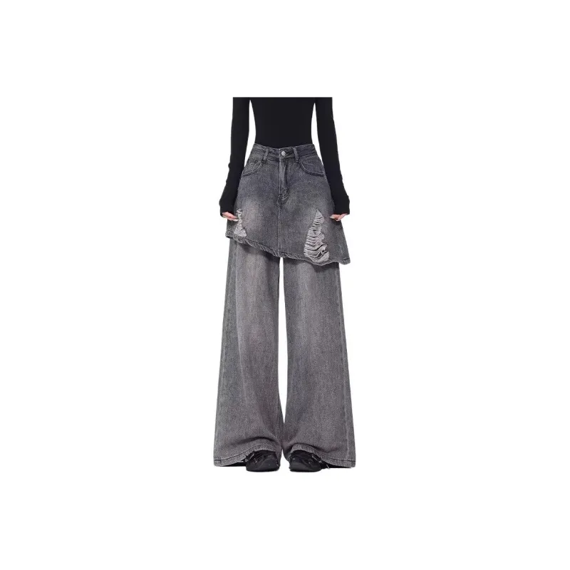 Concubine Zhu Jeans Women's Gray-0