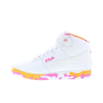 FILA Vulc 13 Collection Anti Slip Wear Resistant High Top Skateboard Shoes Women's White Pink