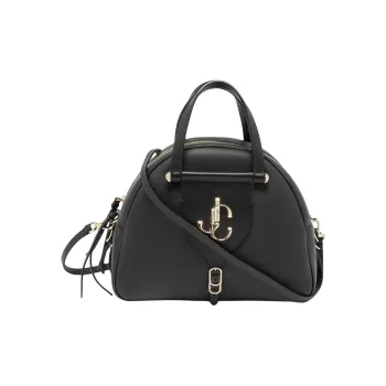 Jimmy Choo Leather Handbag Medium Size Unisex Black