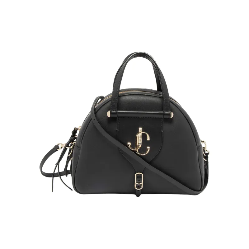 Jimmy Choo Leather Handbag Medium Size Unisex Black-0