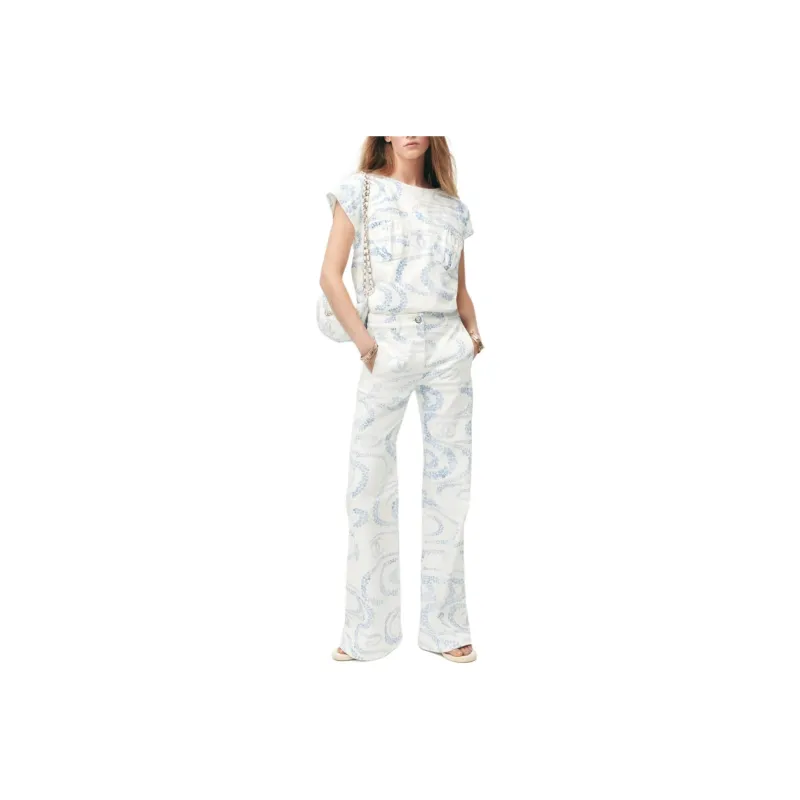 CHANEL Jeans Women's White Blue-0