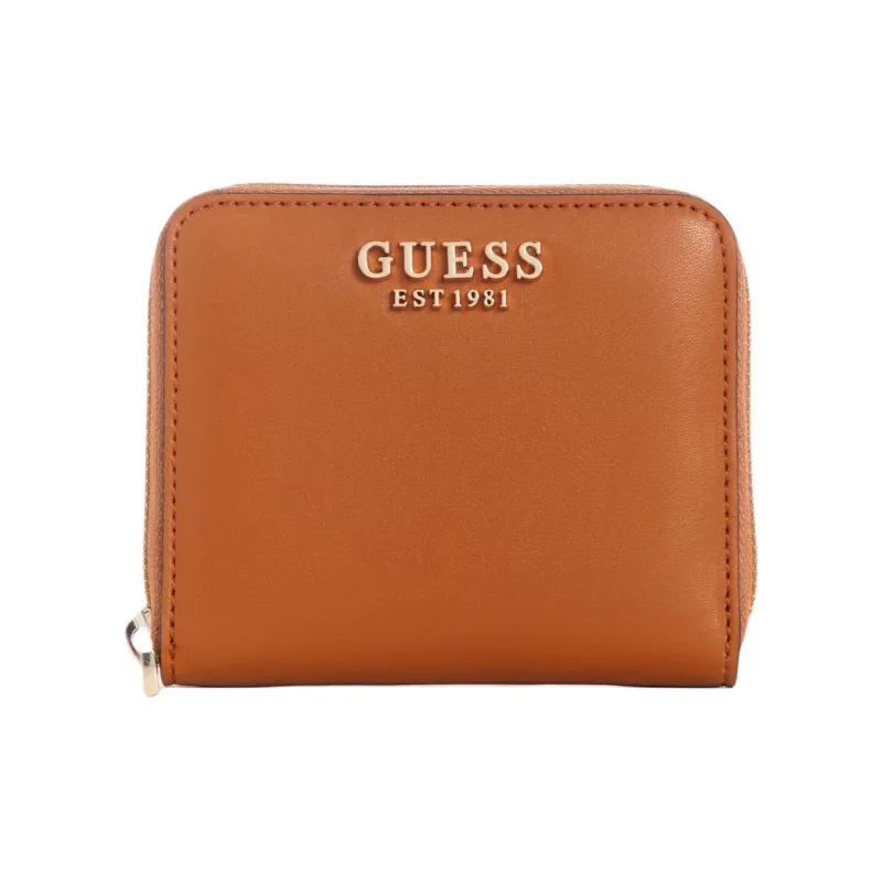 GUESS Smooth Artificial Leather Wallet Small Size Women's Connyk Brandy-0