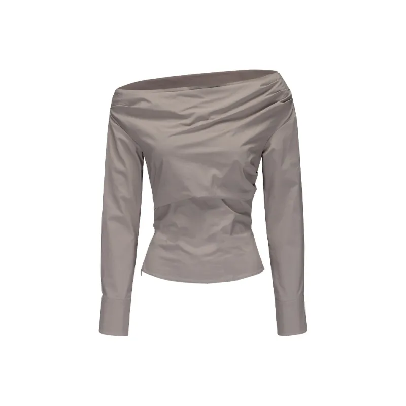 GIMING Crop Tops Women's Gray-0