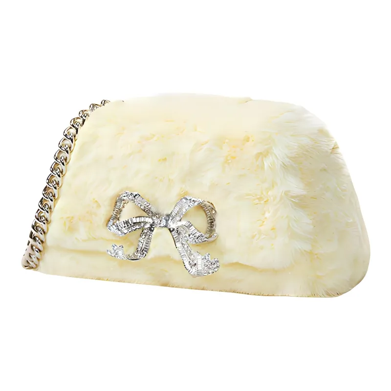 Self portrait Polyester Crossbody Bag Shoulder Bag Women's Cream Yellow-1