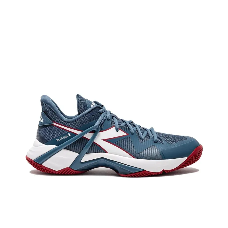 Diadora Anti Slip Wear Resistant Low Top Tennis Shoes Men's Marine Blue-1