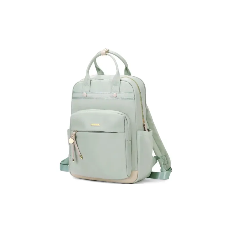 CORE BIRD Oxford Backpack Women's Apricot/Elegant Black/Ice Gray/Apricot Gray/Mint Green-10