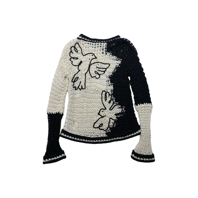 CHANEL 22C Early Spring Vacation Collection Knitwear Women's Black White-1