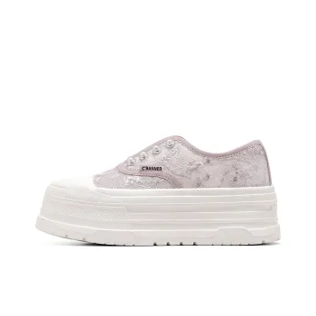 C°BANNER Casual Shoes Women's Low Top Pink Purple/Beige/Yellow