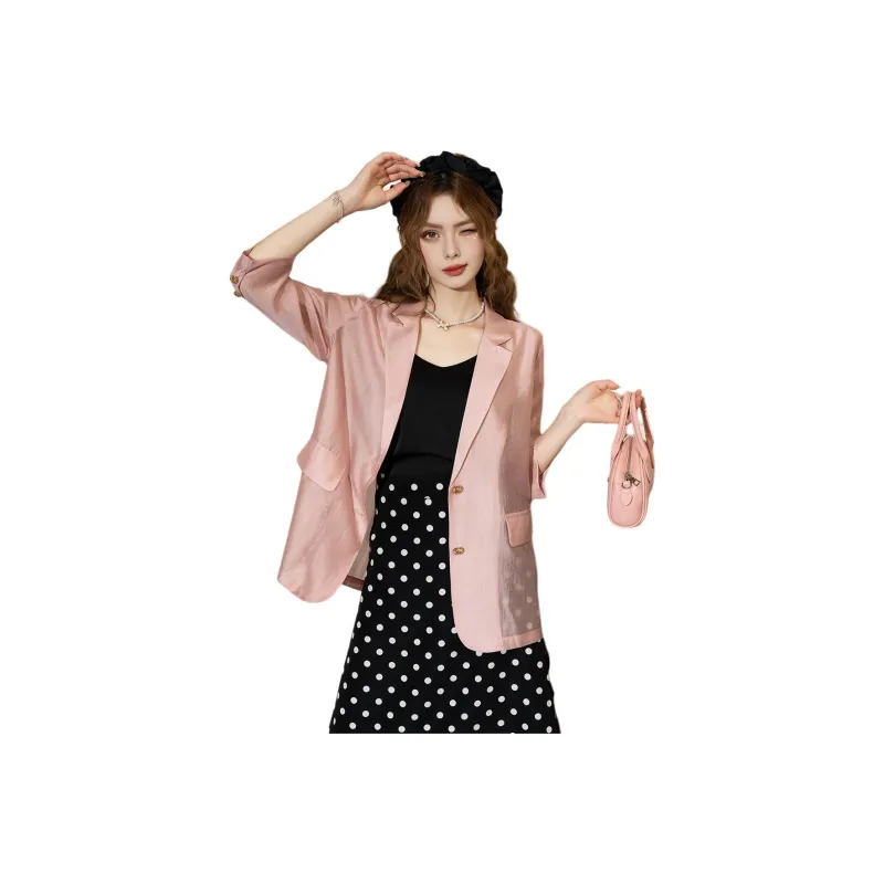 FAWENXIANGZI Summer Business Suit Loose Fit Women's-0
