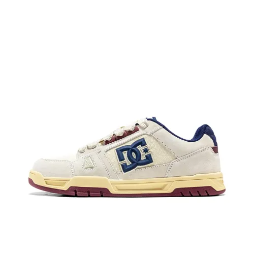 DC Shoes ASTRA PRO Wear resistant, Non slip And Breathable Low Top Skateboard Shoes Men's Nautical Beige Blue