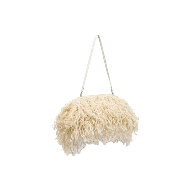 PHILOSOPHY DI LORENZO SERAFINI Textile Fiber Shoulder Bag Trumpets Women's Beige-1