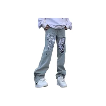 RASHOMONG Jeans Unisex Blue