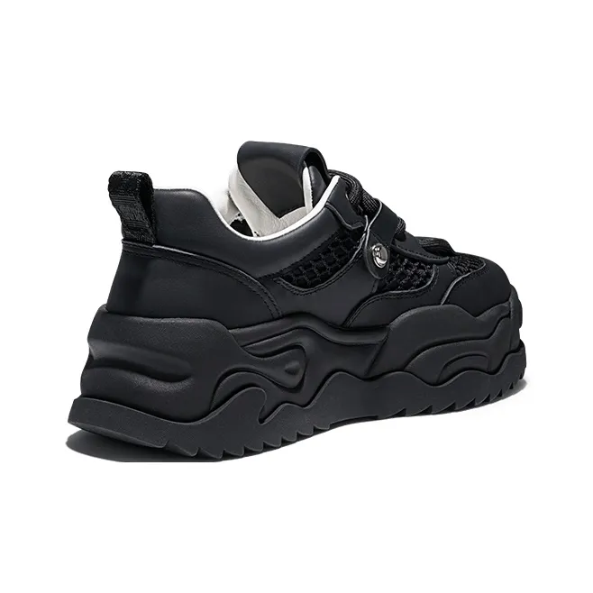 SALAXI Low Top Chunky Sneakers Unisex Black-3
